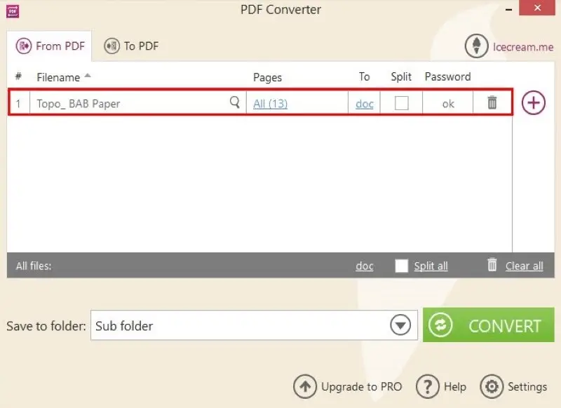 PDF to Word converter